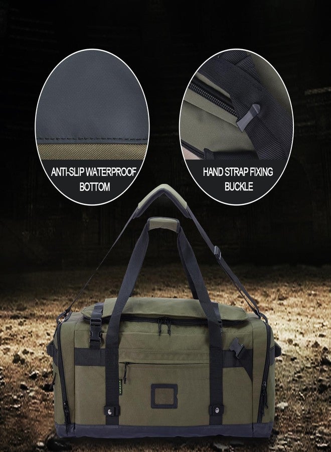 VEAGIA Large Duffle Bag for Travel - Men & Women, Foldable Gym Duffle Backpack, Heavy Duty Tactical Military Canvas Duffel Bags, Extra Big Carry On with Shoe Pockets, Waterproof (80L/103L) - Image 2
